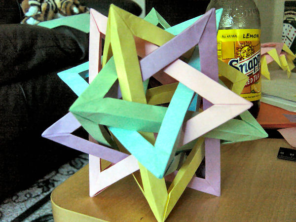 Five Intersecting Tetrahedra